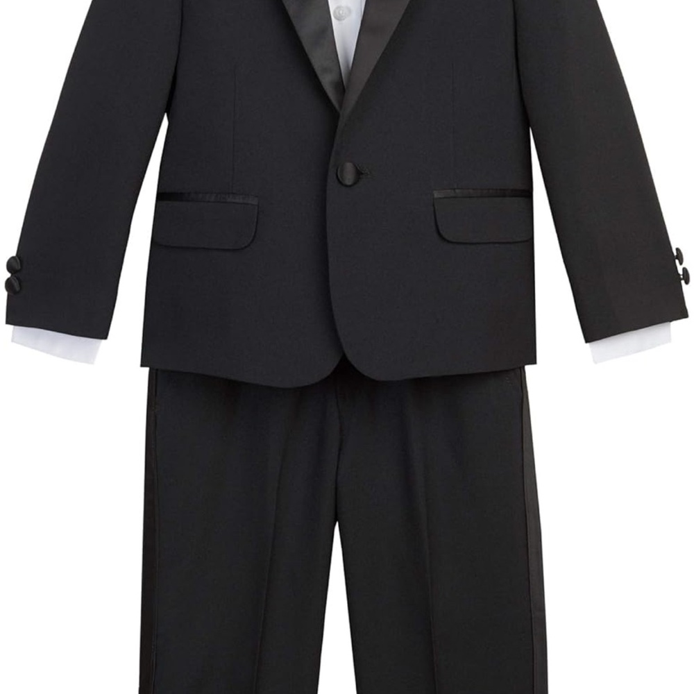 Nautica Boys' 4-Piece Tuxedo Set with Dress Shirt, Bow Tie, Jacket, and Pants